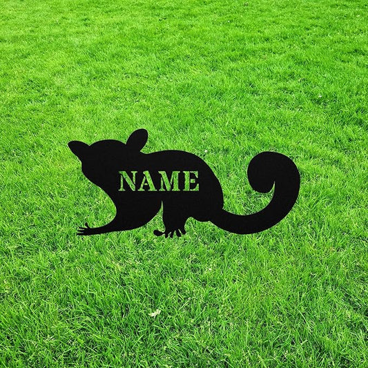 Custom Sugar Glider Yard Statue Stake,Custom Metal Outdoor Garden Art Decor,Memorial Remembrance Sculpture Figurine Silhouette for Yard Garden Porch Lawn Grassland Park Farm Flowerpot Decor.