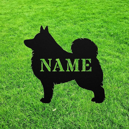 Personalized Keeshond Yard Statue Stake,Custom Keeshond Dog Outdoor Garden Art Decor,Memorial Remembrance Sculpture,Outdoor Statue for Yard Garden Porch Lawn Grassland Park Farm Flowerpot Decor.