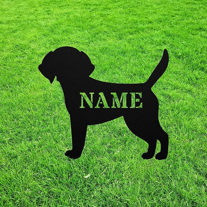 Beagle Memorial Garden Statue Stake,Custom Beagle Outdoor Yard Art Decor,Personalized Remembrance Sculpture,Outdoor Statue for Yard Garden Porch Lawn Grassland Park Farm Flowerpot Decor.