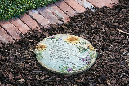 Evergreen Flag Memorial Stones | My Mother Kept a Garden | 12 Inches Wide | Remembrance Decor for Homes, Lawn and Garden | Outdoor or Indoor