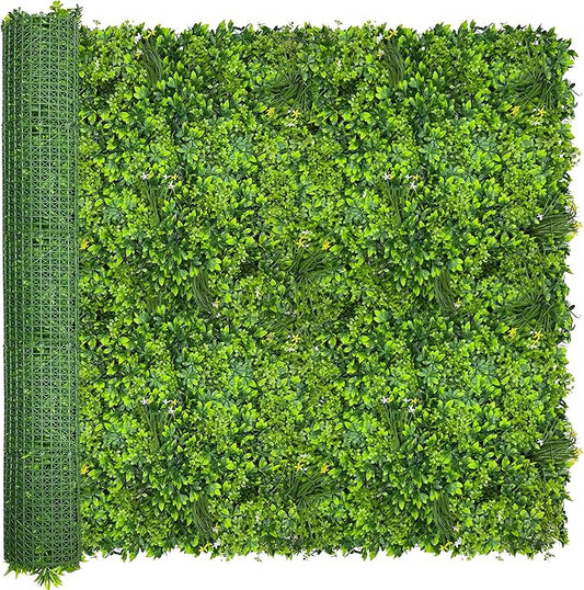 ODTORY Artificial Plant Wall Roll: 72 X144 in (72 sqft) UV-Anti Ivy Privacy Fence Screen Faux Greenery Panels Backdrop Boxwood Ivy Vine Leaf Hedge Fence for Indoor Outdoor Green Decor