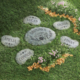 Let's Make Memories Personalized Blooms with Love Garden Small Garden Stones – for Mom/Kids or Grandma/Grandkids – Customize with Title & Names