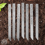 Customizable Metal Garden Markers - Personalized Plant Labels, Herb & Vegetable Stakes, Outdoor Garden Signs, 80+ Varieties for Easy Plant ID (4 pack - 15 inches long)