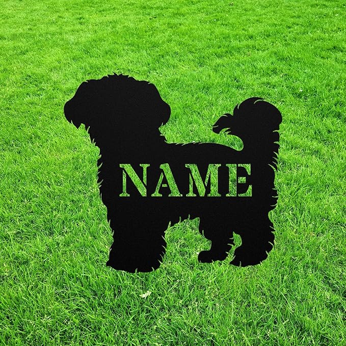 Personalized Maltese Statue Stake,Custom Maltese Dog Outdoor Yard Art Decor,Memorial Remembrance Sculpture,Outdoor Statue for Yard Garden Porch Lawn Grassland Park Farm Flowerpot Decoration.