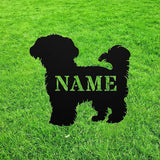 Personalized Maltese Statue Stake,Custom Maltese Dog Outdoor Yard Art Decor,Memorial Remembrance Sculpture,Outdoor Statue for Yard Garden Porch Lawn Grassland Park Farm Flowerpot Decoration.