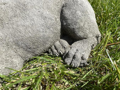 French Bulldog Stone Garden Statue | Reconstituted Outdoor Puppy Dog Lawn Ornament - Made in UK