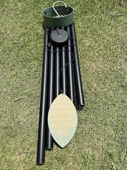 Large Wind Chimes Outdoors Deep Tone, Memorial/Sympathy Chime Gift for Mother's/Father's Day Clearance,Windchimes in Memory of A Loved One, 40in Black Bereavement Windchime Metal Garden Decor Outside