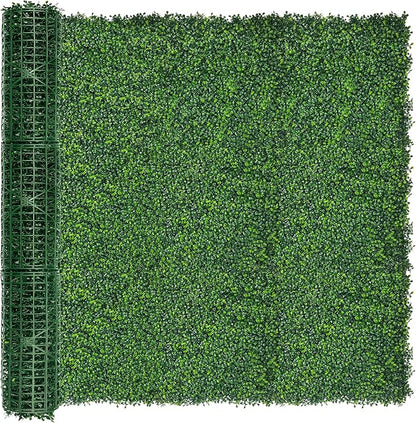 Artificial Ivy Privacy Fence Screen:48"x 120" (40 SQFT) 4-Layer Leaf UV-Anti Faux Greenery Boxwood Backdrop Ivy Vine Leaf Fence Panels for Outdoor, Indoor, Garden,Backyard and Decor