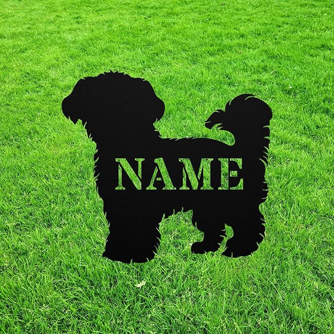 Personalized Maltipoo Yard Statue Stake,Custom Maltipoo Dog Outdoor Garden Art Decor,Memorial Remembrance Sculpture,Outdoor Statue for Yard Garden Porch Lawn Grassland Park Farm Flowerpot Decor.