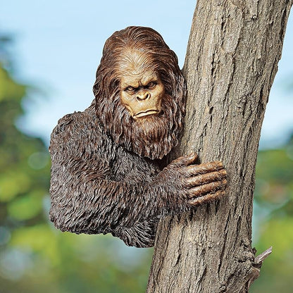 Design Toscano DB583078 Bigfoot The Bashful Yeti Indoor/Outdoor Garden Tree Sculpture, 15 Inches Wide, 12 Inches Deep, 15 Inches High, Handcast Polyresin, Full Color Finish
