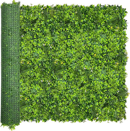 ODTORY Artificial Plant Wall Roll: 60 X 120 in (50 sqft) UV-Anti Ivy Privacy Fence Screen Faux Greenery Panels Backdrop Boxwood Ivy Vine Leaf Hedge for Indoor Outdoor Green Decor
