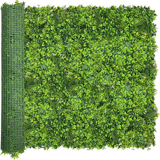 ODTORY Artificial Plant Wall Roll: 60 X 120 in (50 sqft) UV-Anti Ivy Privacy Fence Screen Faux Greenery Panels Backdrop Boxwood Ivy Vine Leaf Hedge for Indoor Outdoor Green Decor