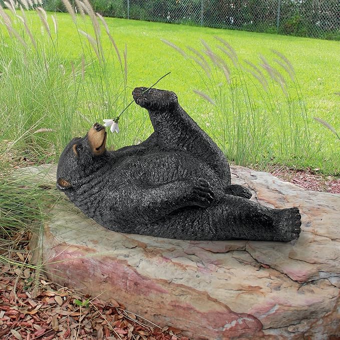 Design Toscano Smell The Flowers Garden Bear Statue