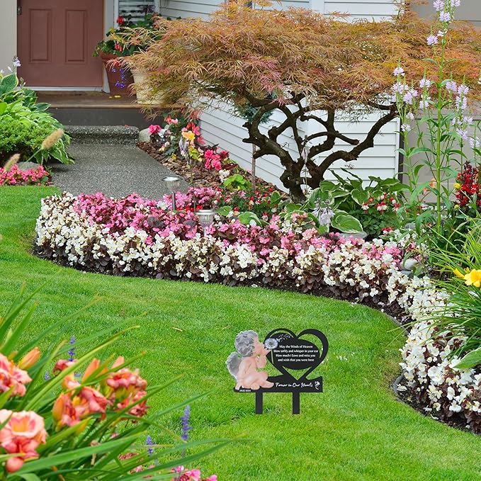 SWEEARTH Garden Decor for Outside – Express Your Eternal Love – Grave Decorations for Cemetery – Outdoor Decor – Cemetery Decorations for Grave – Grave Markers for Cemetery for Humans
