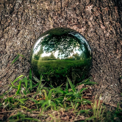 Trademark Innovations Gazing Mirror Ball - Stainless Steel (8", Green)