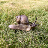 Snail Figurine Toy Mini Animal Figures for Fairy Garden, Mushrooms, Micro Landscape Decor (Dark Color)