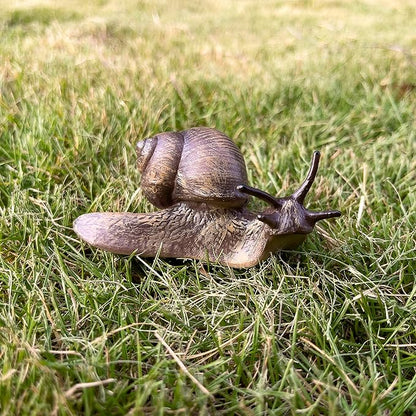 Snail Figurine Toy Mini Animal Figures for Fairy Garden, Mushrooms, Micro Landscape Decor (Dark Color)