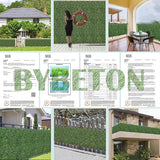 Bybeton 12 Pack 20"x20" Artificial Grass Wall Panels, 4-Layer UV Protected Boxwood Panels, Faux Greenery Wall Backdrop for Outdoor Indoor Privacy Fence Screen, Garden, Balcony & Backyard Decor