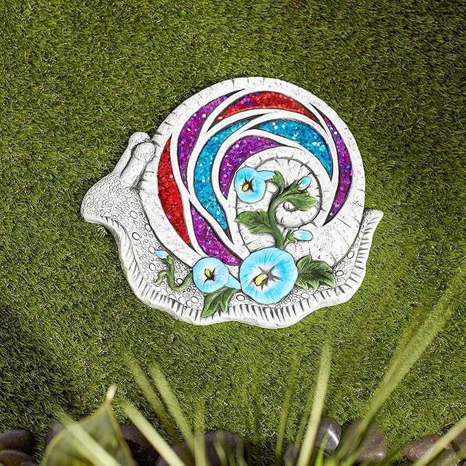 Accent Plus Bejeweled Snail Stepping Stone