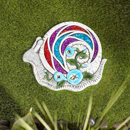 Accent Plus Bejeweled Snail Stepping Stone