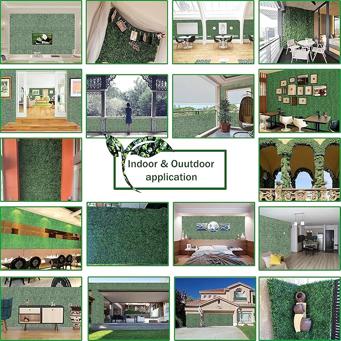 ODTORY Artificial Ivy Privacy Fence Wall Screen: 40X160 in(45 sqft) UV-Anti Faux Boxwood Roll Panels Greenery Backdrop Ivy Vine Leaf Hedges Fence Panels for Indoor Outdoor Green Wall Decor