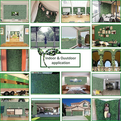 ODTORY Artificial Ivy Privacy Fence Wall Screen: 40X160 in(45 sqft) UV-Anti Faux Boxwood Roll Panels Greenery Backdrop Ivy Vine Leaf Hedges Fence Panels for Indoor Outdoor Green Wall Decor
