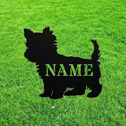 Custom Yorkie Garden Statue Stake,Custom Yorkshire Terrier Outdoor Yard Art Decor,Memorial Remembrance Sculpture,Outdoor Statue for Yard Garden Porch Lawn Grassland Park Farm Flowerpot Decor.