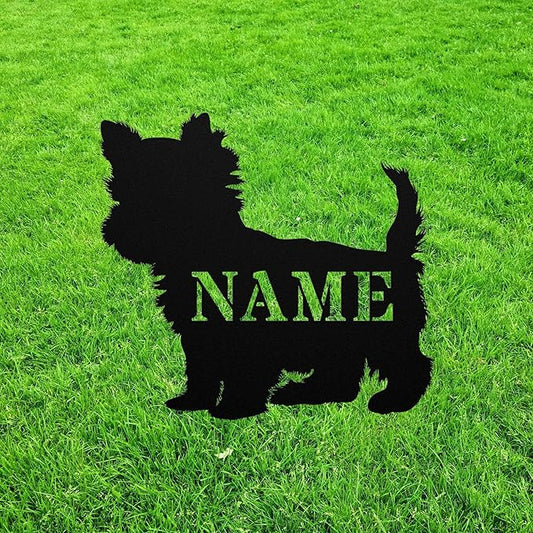 Custom Yorkie Garden Statue Stake,Custom Yorkshire Terrier Outdoor Yard Art Decor,Memorial Remembrance Sculpture,Outdoor Statue for Yard Garden Porch Lawn Grassland Park Farm Flowerpot Decor.