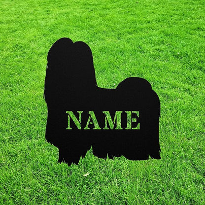 Personalized Shih Tzu Garden Statue Stake,Custom Shih Tzu Outdoor Yard Art Decor,Memorial Remembrance Sculpture,Outdoor Statue for Yard Garden Porch Lawn Grassland Park Farm Flowerpot Decor.