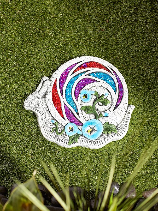 Accent Plus Bejeweled Snail Stepping Stone