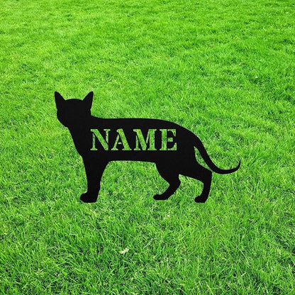 Personalized Siamese Cat Yard Statue Stake,Custom Siamese Cat Outdoor Garden Art Decor,Memorial Remembrance Sculpture for Yard Garden Porch Lawn Grassland Park Farm Flowerpot Decor.