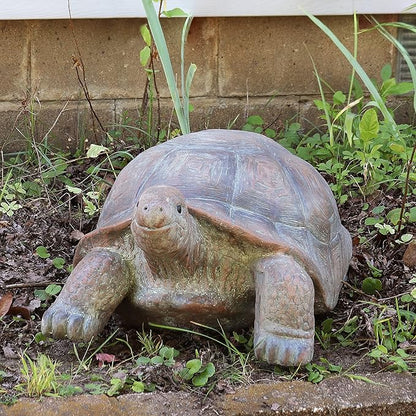 Sunnydaze Talia the Garden Turtle Statue - Turtle Garden Decor for Yard, Lawn, Patio Decor – 29" x 15" Durable Reinforced Glass Fiber - Gift Idea