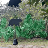 Black Bear Rain Chain - 75 inches Long with 8 3D Bear Designs, Weighted Bell for Wind Chime Sound, Durable and Weather-Resistant - Eco-Friendly Rainwater Collection or Downspout Replacement