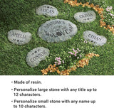Let's Make Memories Personalized Blooms with Love Garden Small Garden Stones – for Mom/Kids or Grandma/Grandkids – Customize with Title & Names