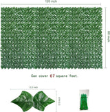 Bybeton 80"x120" Artificial Ivy Privacy Fence Screen - Fade-Resistant Faux Greenery Hedge Panels for Outdoor, Deck, Patio, Balcony & Chain Link Fence Cover