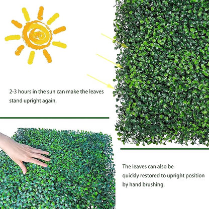 ODTORY Artificial Ivy Privacy Fence Wall Screen: 5FT X10FT (50 sqft) UV-Anti Faux Boxwood Roll Panels Greenery Backdrop Ivy Vine Leaf Hedges Fence Panels for Indoor Outdoor Green Decor