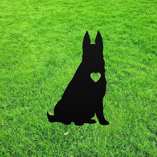 Berger Picard Sheepdog Yard Statue Stake,Custom Picardy Berger Dog Outdoor Garden Art Decor,Memorial Remembrance Sculpture for Yard Garden Porch Lawn Grassland Park Farm Flowerpot Decor.