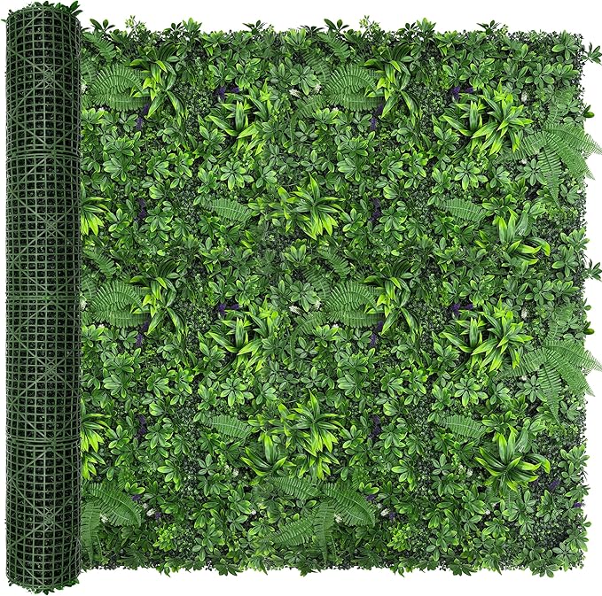 Artificial Green Boxwood Grass Wall Roll: 80"x120"(67 SQFT) UV Protected Ivy Privacy Hedge Fence Screen for Chain Link Fences Panel Indoor,Outdoor Patio Balcony & Garden Decor