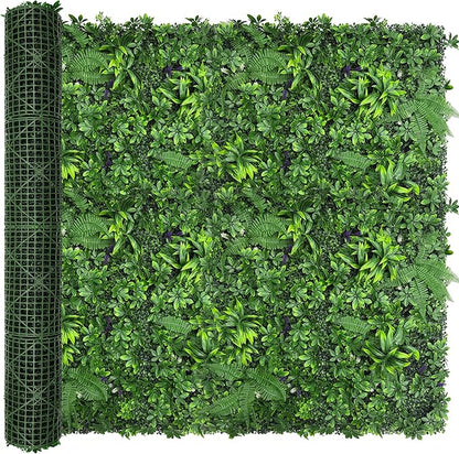 Artificial Green Boxwood Grass Wall Roll: 80"x120"(67 SQFT) UV Protected Ivy Privacy Hedge Fence Screen for Chain Link Fences Panel Indoor,Outdoor Patio Balcony & Garden Decor