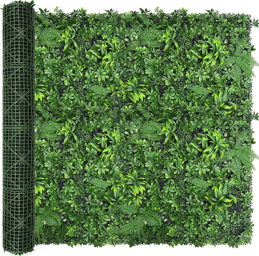 Artificial Green Boxwood Grass Wall Roll: 80"x120"(67 SQFT) UV Protected Ivy Privacy Hedge Fence Screen for Chain Link Fences Panel Indoor,Outdoor Patio Balcony & Garden Decor