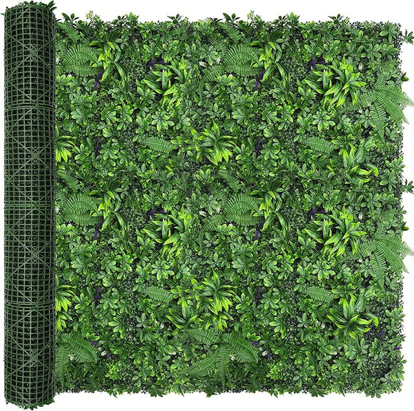 Artificial Green Boxwood Grass Wall Roll: 80"x120"(67 SQFT) UV Protected Ivy Privacy Hedge Fence Screen for Chain Link Fences Panel Indoor,Outdoor Patio Balcony & Garden Decor
