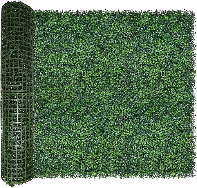 ODTORY Artificial Ivy Privacy Fence Wall Screen,40X120 in(33.5 sqft) UV-Anti Faux Boxwood Roll Panels Greenery Backdrop Ivy Vine Leaf Hedges Fence Panels for Indoor Outdoor Green Wall Decor