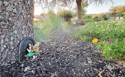 Lulu Decor, 100% Cast Iron Fairy Door with Green Fairy Garden Decor Fairy Garden Accessories 3.75 x 4.75 inches