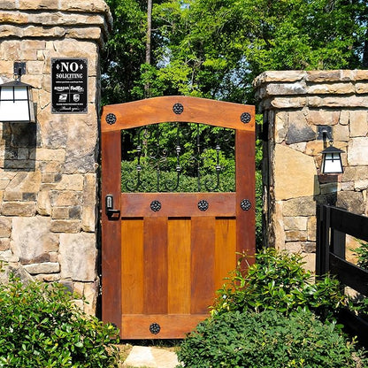 NO SOLICITING Decorative Sign Chic Metal Delivery Sign for Outdoor Yard Front Door or Indoor office Room Wall Decor to Discourage Unwanted Visitors- PLEASE PLACE PACKAGES IN BOX (Color01)