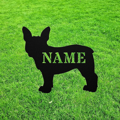 Frenchie Memorial Garden Statue Stake,Custom Frenchie Dog Outdoor Yard Art Decor,Personalized Remembrance Sculpture Outdoor Statue for Yard Garden Porch Lawn Grassland Park Farm Flowerpot Decor.