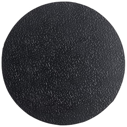 HF by LT Rubber Medallion Garden Stepping Stone, 11-3/4 inches, Black, Set of 3
