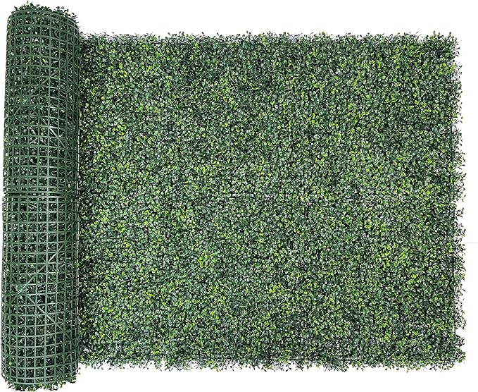 Bybeton Grass Wall Panels, 40"x120" Artificial Ivy Privacy Fence Screen for Balcony & Patio, Lush Greenery Backdrop Wall, UV-Protected Boxwood Panels for Outdoor Hedge Wall, Odorless Grass Wall Decor