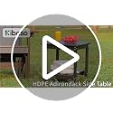 Outdoor Side Table, 2-Tier HDPE Small Patio Table, Coffee