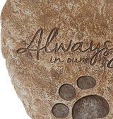 Precious Moments Garden Gifts 171460 Always in Our Hearts Decorative Resin Memorial Garden Stone with Cardinal Accent Yard Decor, Gray/Red, 8-inch Long by 7-in Wide