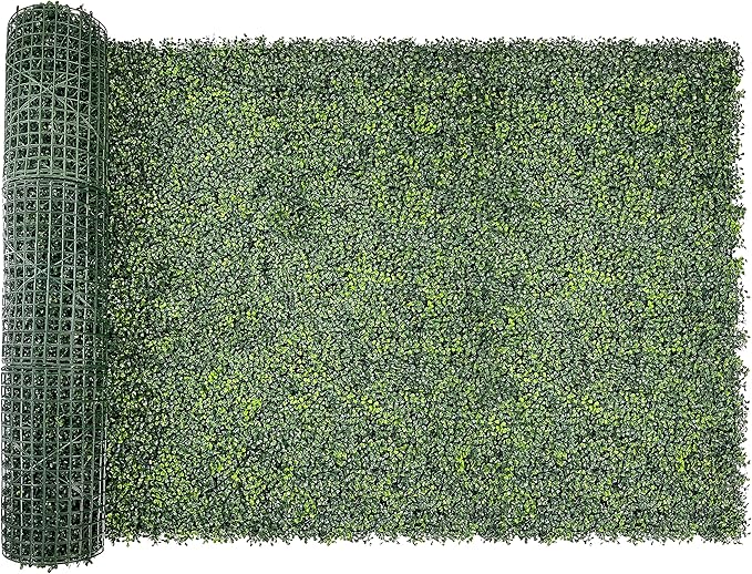 Artificial Ivy Privacy Fence Screen Roll, 48"x120" (40 Sq Ft) UV-Resistant Grass Wall Panels, Faux Boxwood Hedge Outdoor Wall, Fake Greenery Backdrop Decor for Patio, Balcony, Garden & Backyard